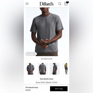 NWT North Face Men's Short-Sleeve Crew Tee